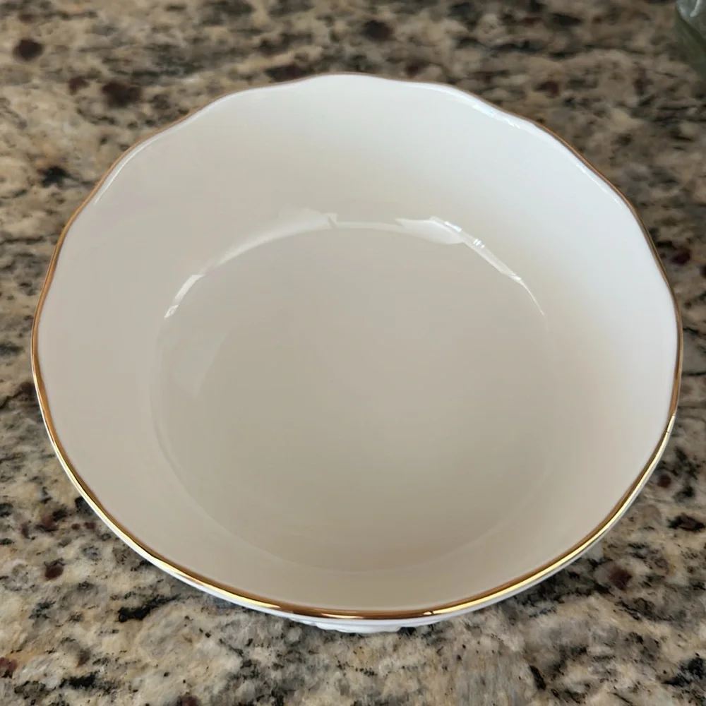 LENOX Rose Elegant Cream Porcelain Bowl